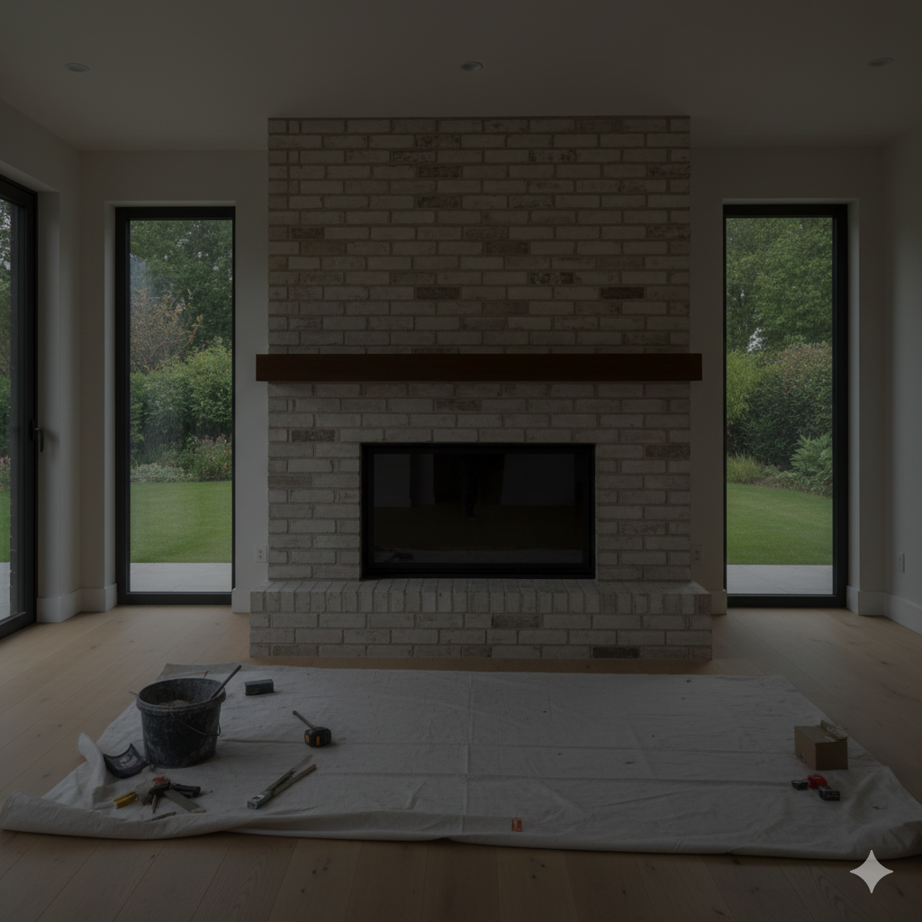 Brick Fireplace Remodeling