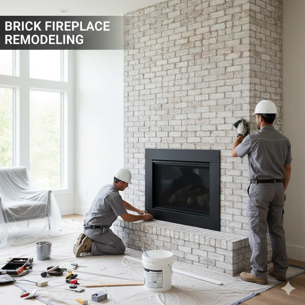 Brick Fireplace Renovation