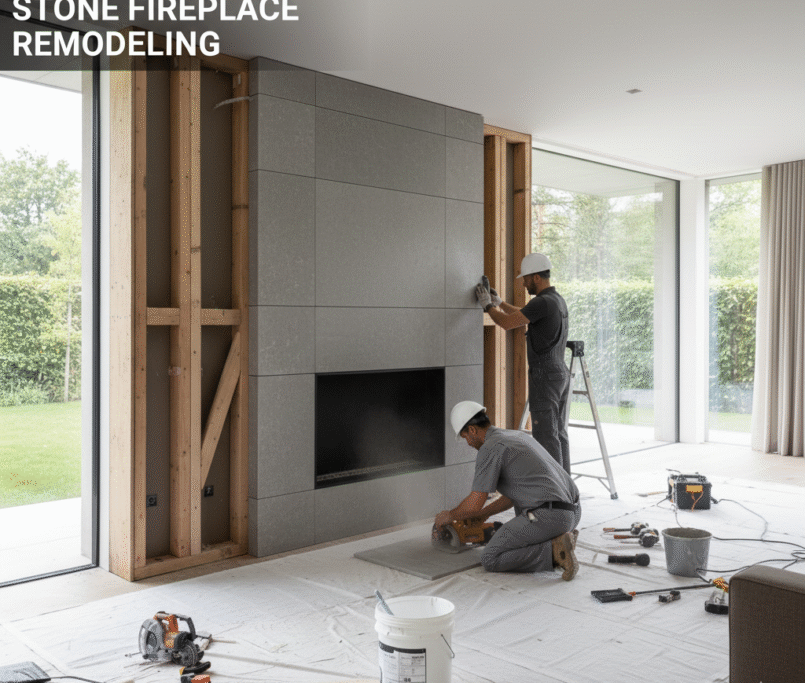 Stone Fireplace renovation